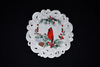 16" Mistletoe & Cardinal Doily