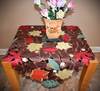 36" Square Autumn Leaf Table Topper