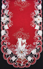 54" Candles, Bells & Poinsettias Table Runner
