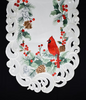 Mistletoe & Cardinal Table Runner